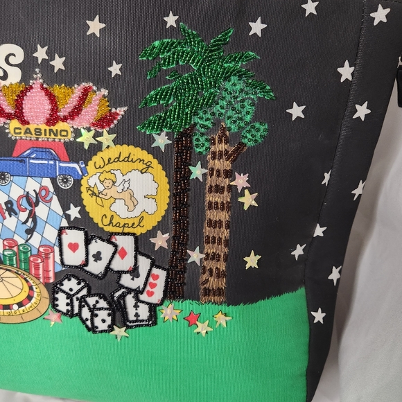 LAS VEGAS BAMBOO HANDLE TOTE - Picture 4 of 14